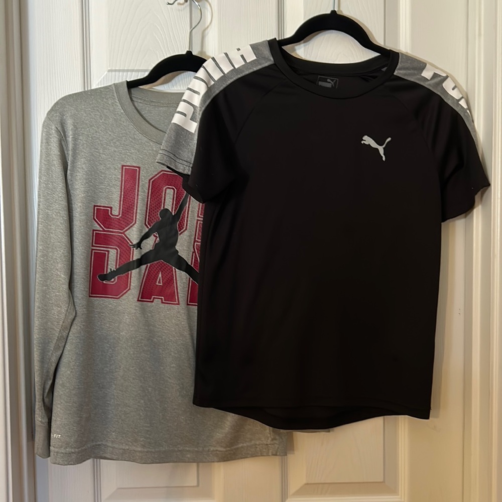 Jordan and Puma Shirts - Youth Large